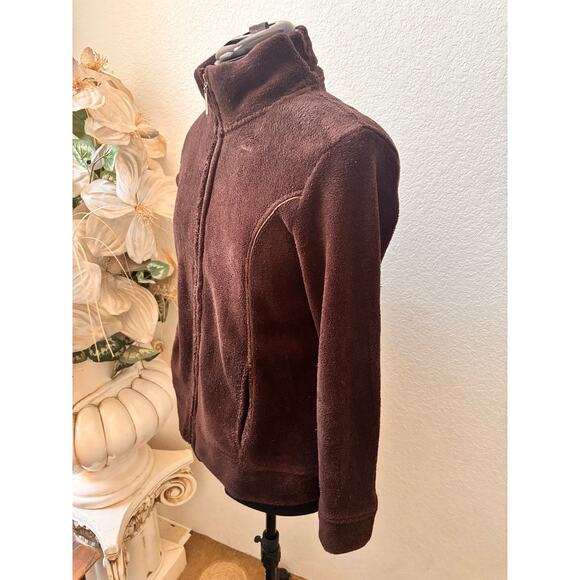 Jay Day Brown Polyester Fur Zip up Jacket - Picture 10 of 10